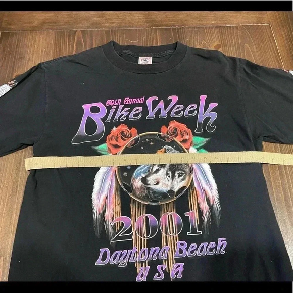 60th Anniversary Daytona Beach Bike Week 2001 Biker Shirt - Picture 2 of 9
